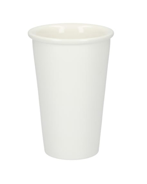 Tasse en céramique à double paroi à fossettes 10oz