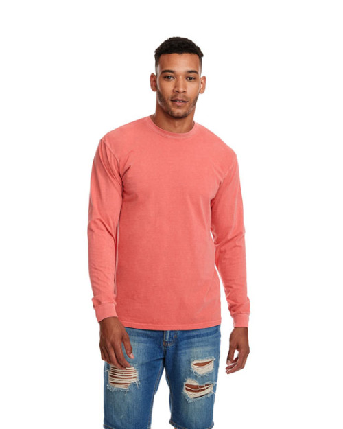 Col rond pour adulte Inspired Dye à manches longues avec poche de Next Level