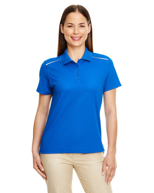 Polo performance pour femme en piqué avec passepoil réfléchissant Radiant de CORE365MC