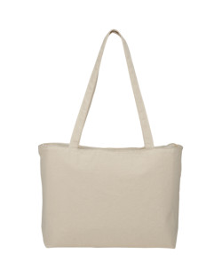 Cabas à fermeture éclair en toile de coton 12 oz