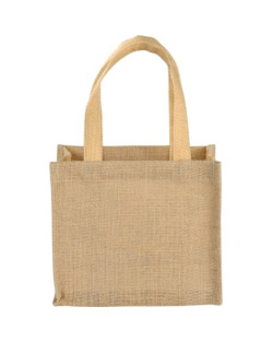 Mini fourre-tout cadeau en jute