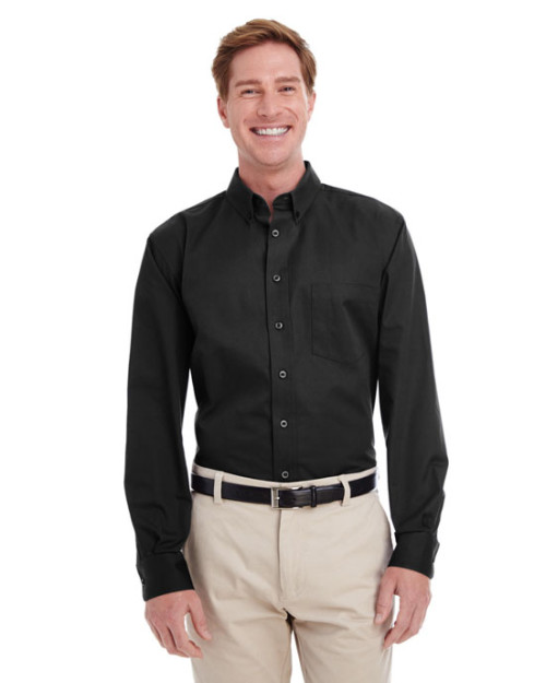 Chemise pour homme en sergé à manches longues Foundation 100 % coton avec TéflonMC d'HarritonMD