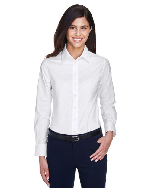 Chemise pour femme oxford à manches longues facile à laver de Harriton