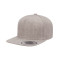 Casquette snapback classique à visière plate structurée à 5 panneaux pour adulte